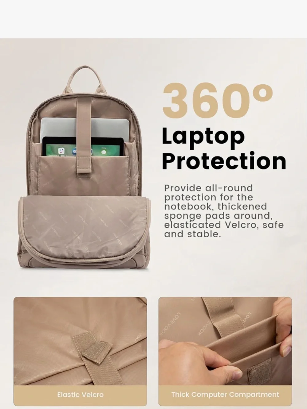 LOVEVOOK Laptop Backpack for Women, Business Backpack Purse, Large Capacity